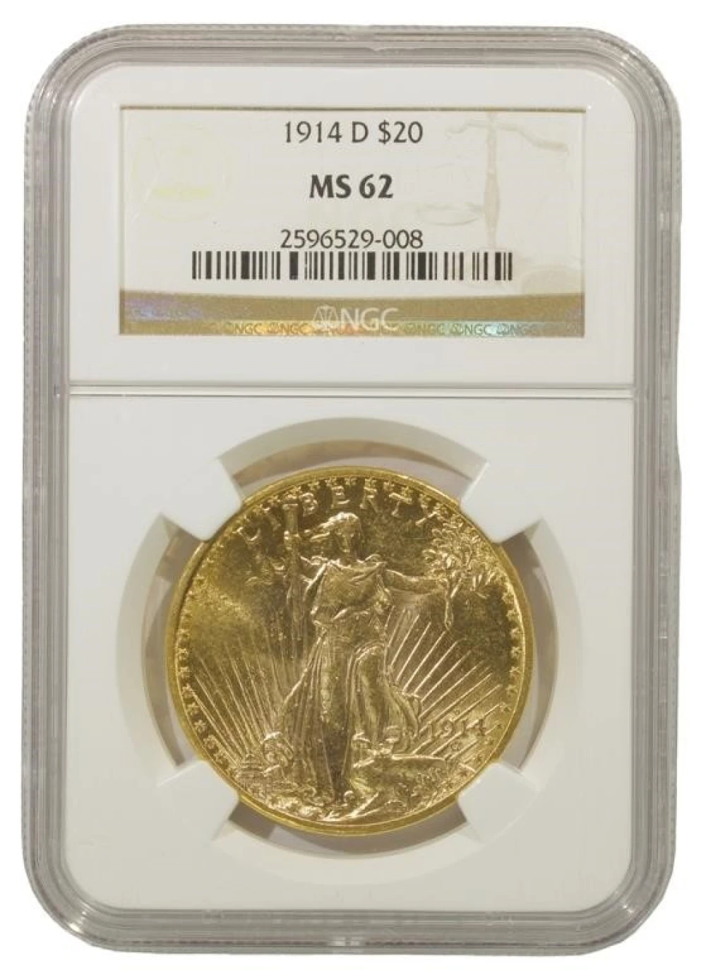 Select Unc 1914-D $20 Double Eagle
