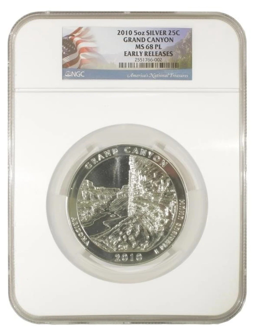2010 Grand Canyon 5 oz NGC MS-68 PL ER
