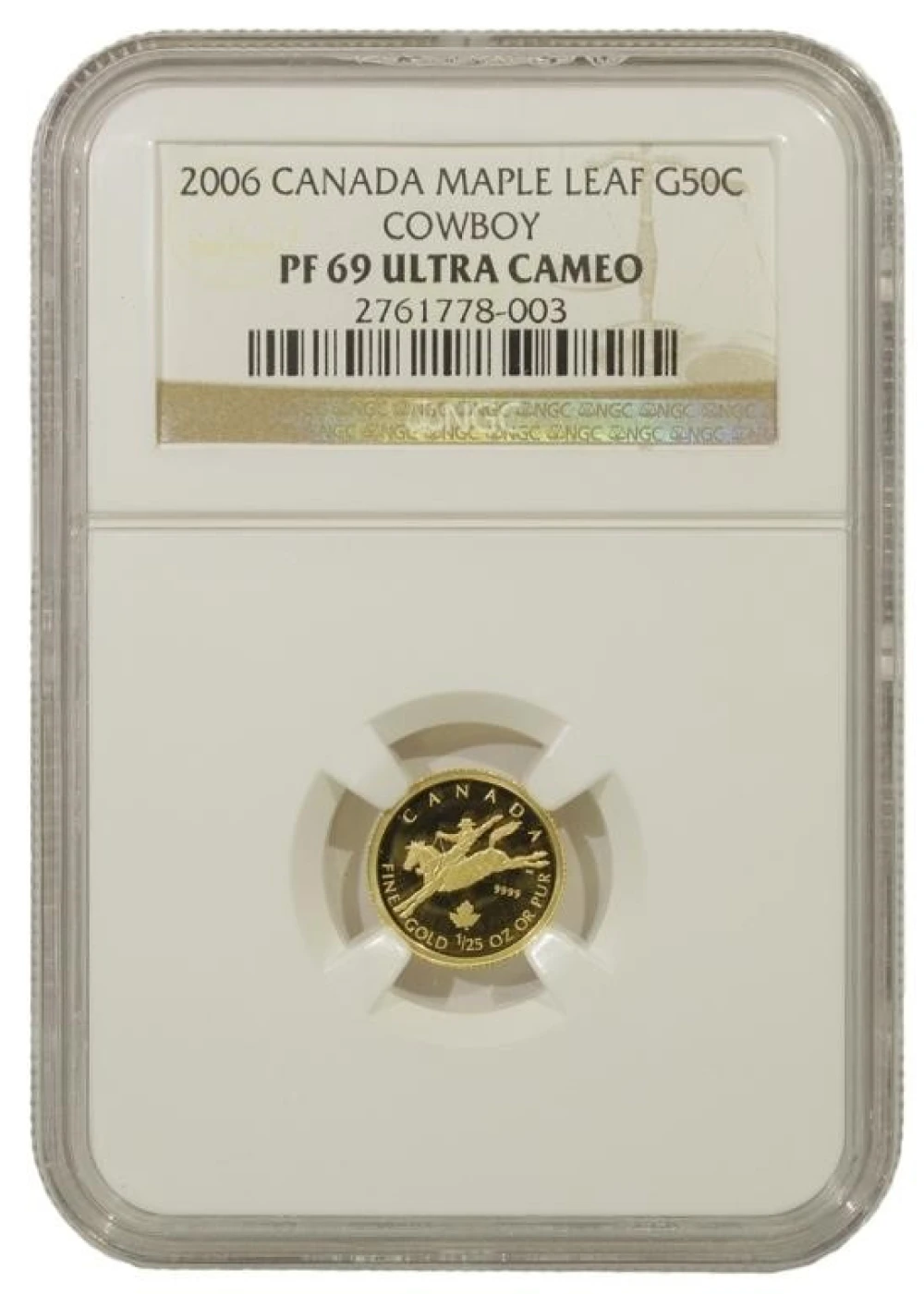 Canada. Superb Gem Ultra Cameo 2006 Gold 50-Cents
