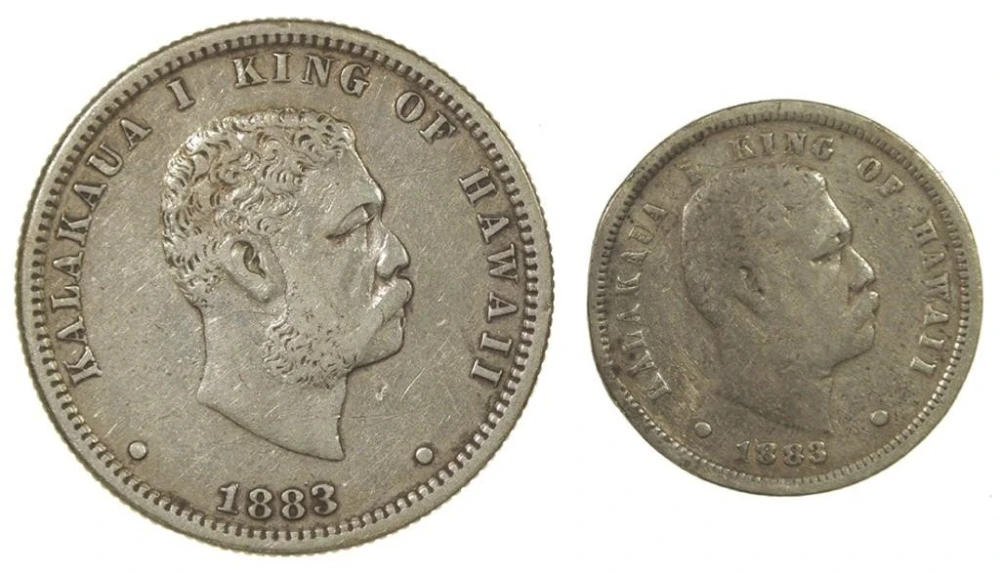 Hawaii. Pair of Differing 1883 Denominations