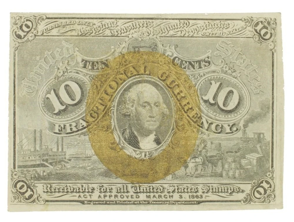 Fractional Currency. Choice AU 10-Cents
