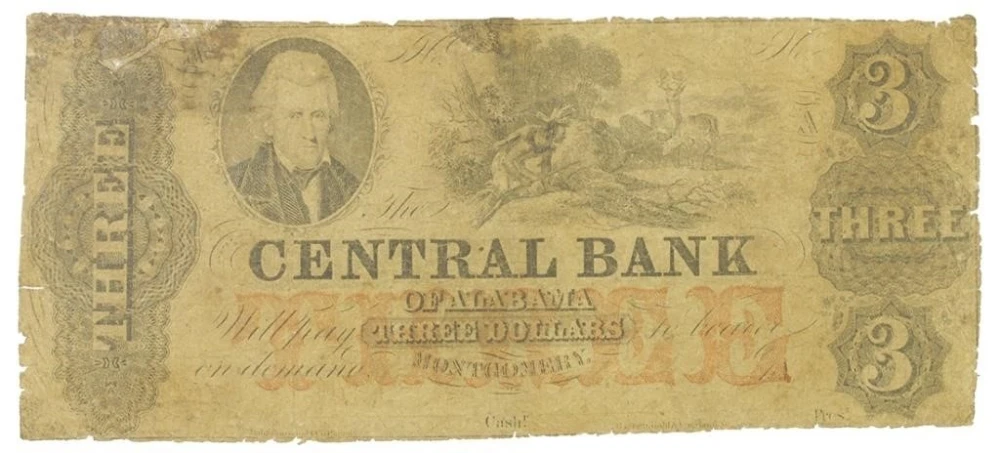 Alabama. Montgomery. $3 Note