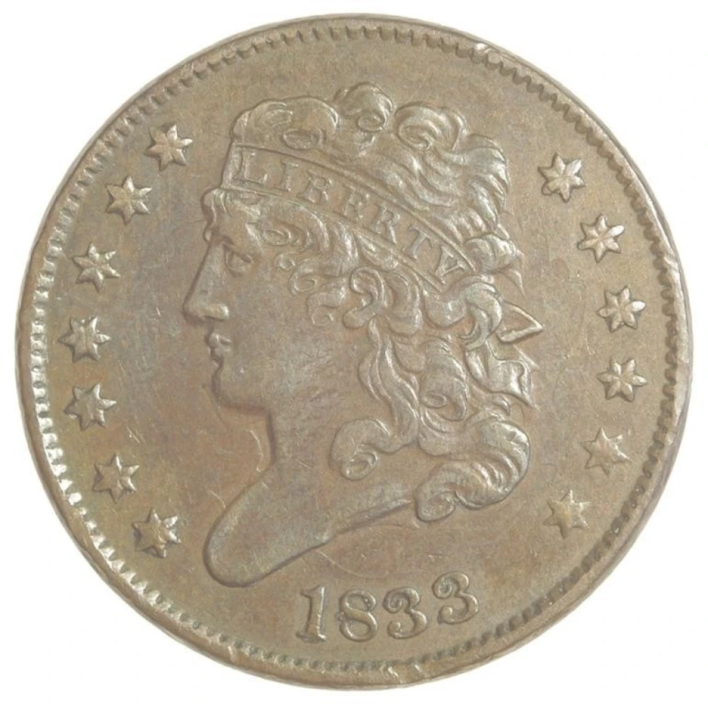 AU 1833 Half Cent