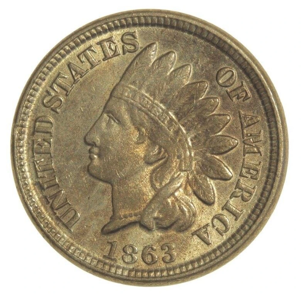 Unc 1863 Cent