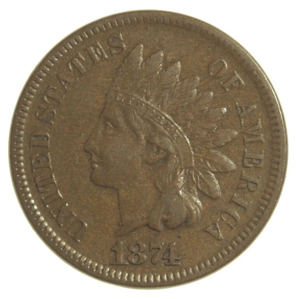 EF 1874 Indian Cent