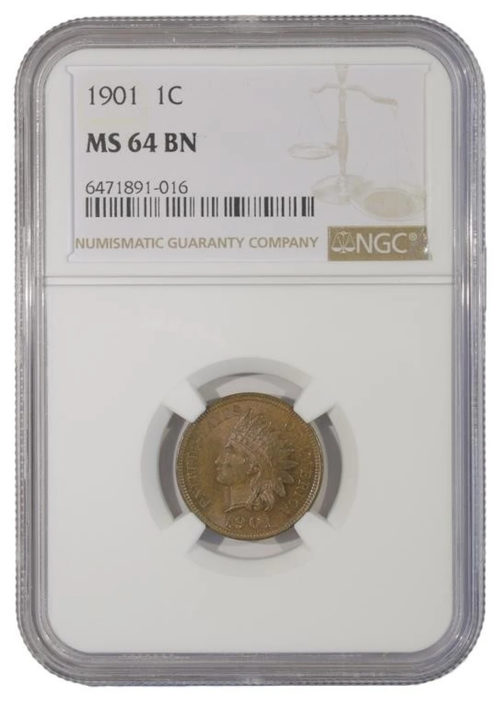 Very Choice BN Unc 1901 Cent