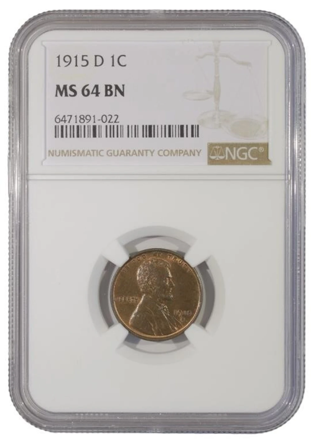 Very Choice BN Unc 1915-D Cent