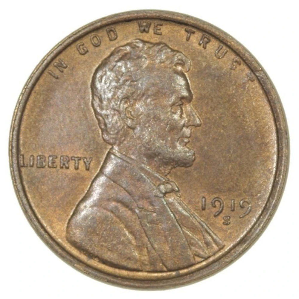 Choice RB Unc 1919-S Cent