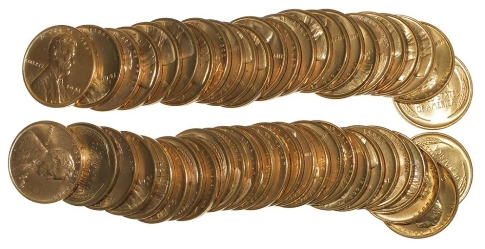 Unc Roll 1941-S Cents