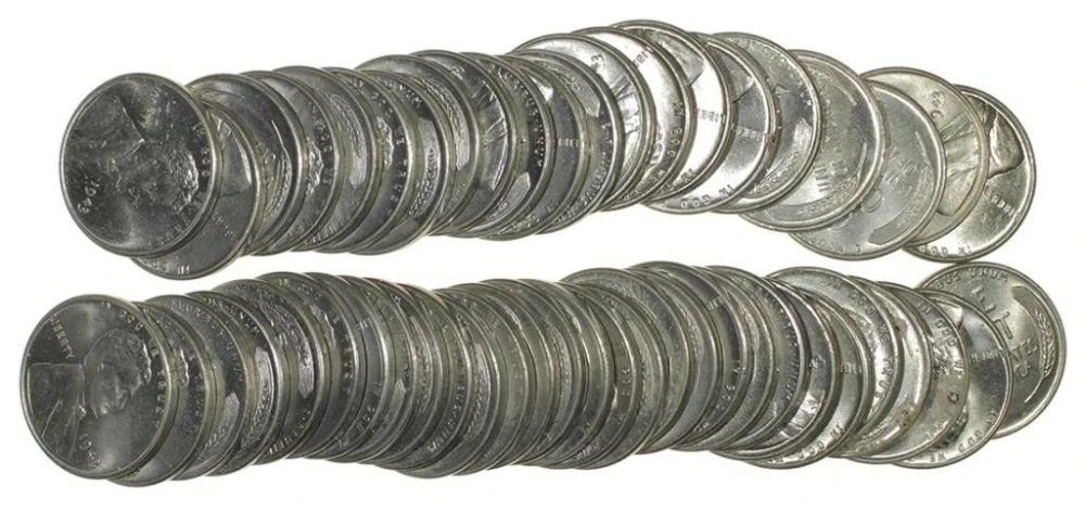 Unc Roll 1943 Steel Cents