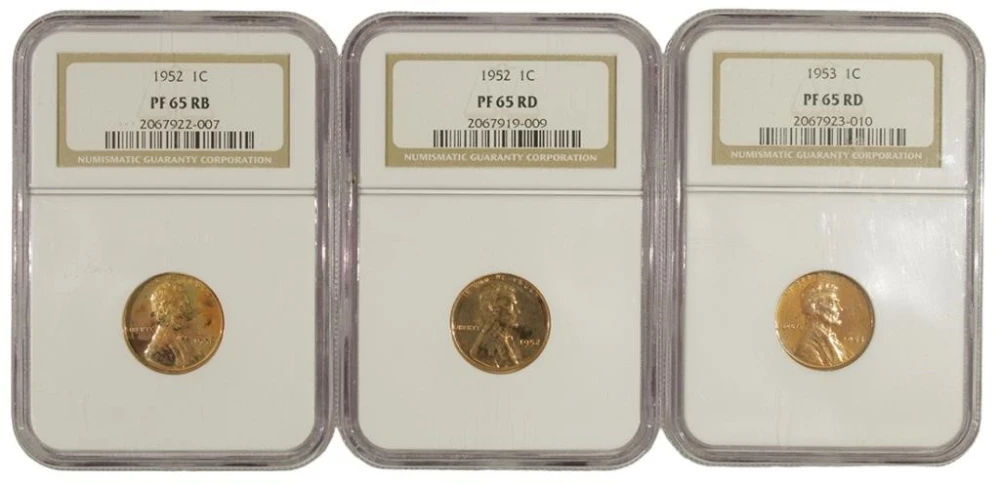 Gem Proof Lincoln Cent Threesome