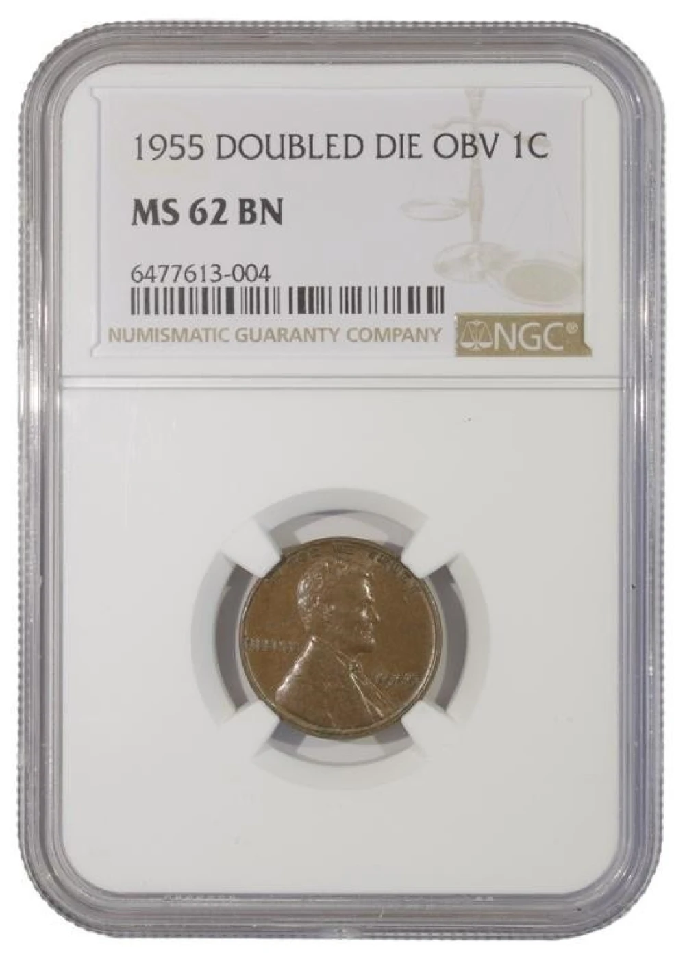 Select BN Unc 1955 Doubled Die Obverse Cent