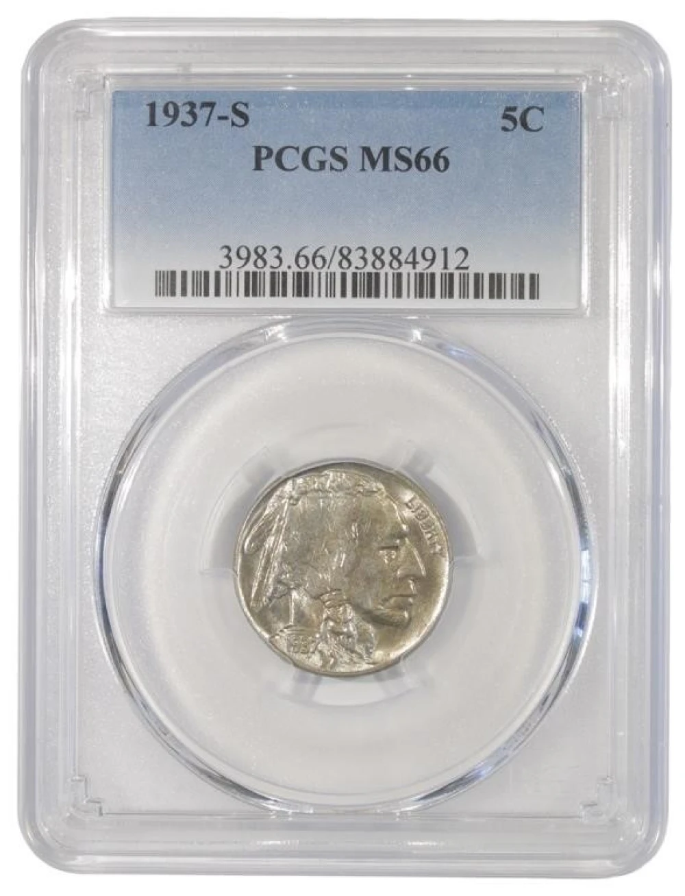 Superb Gem Unc 1937-S Nickel