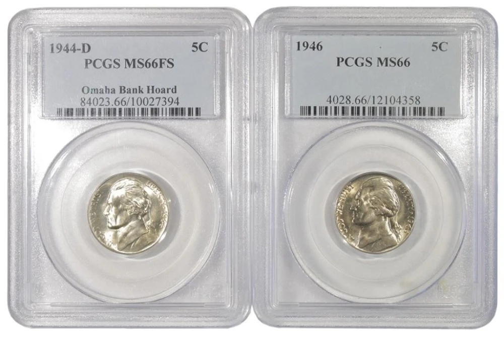Pair of Superb Gem Jefferson Nickels