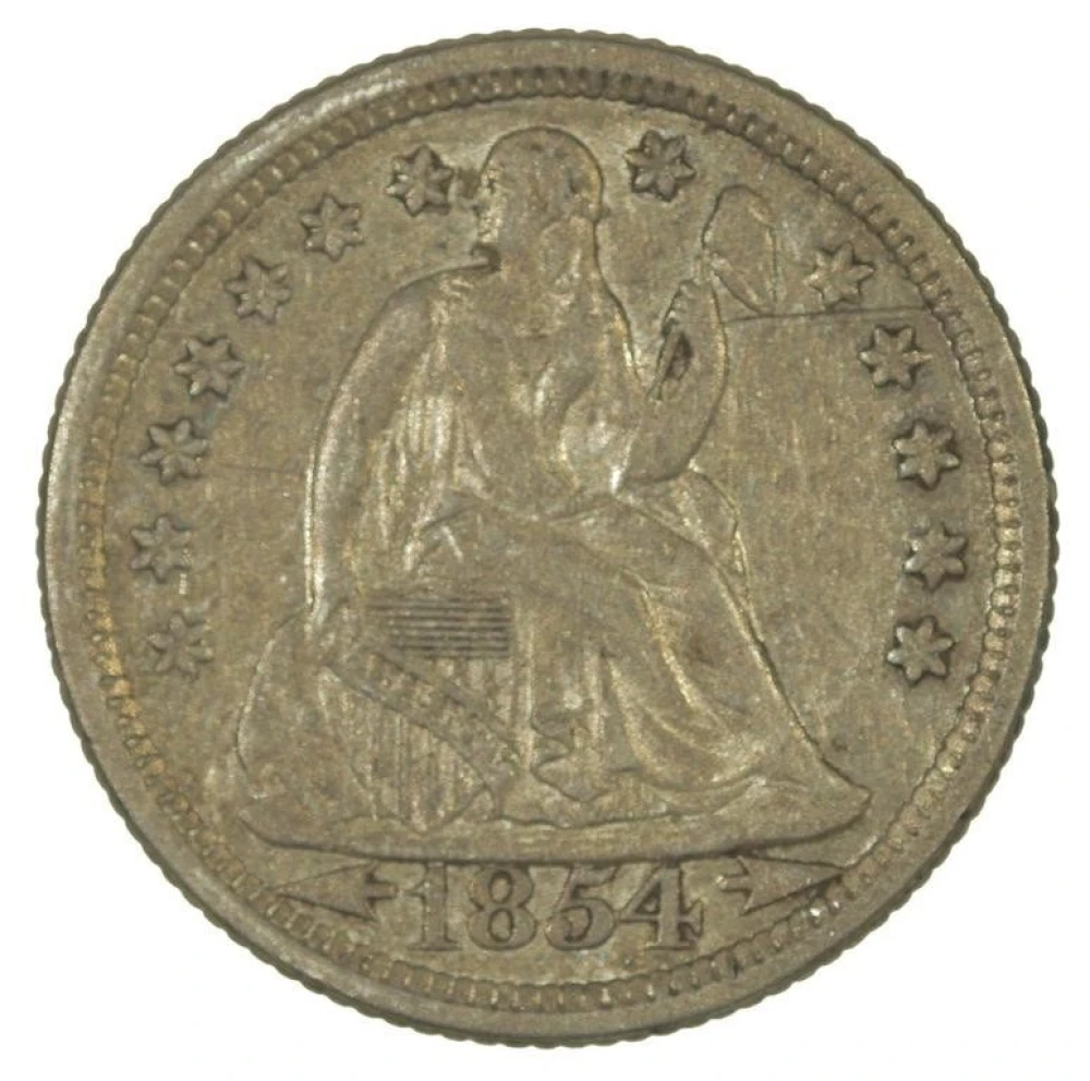 Choice EF 1854-O Dime