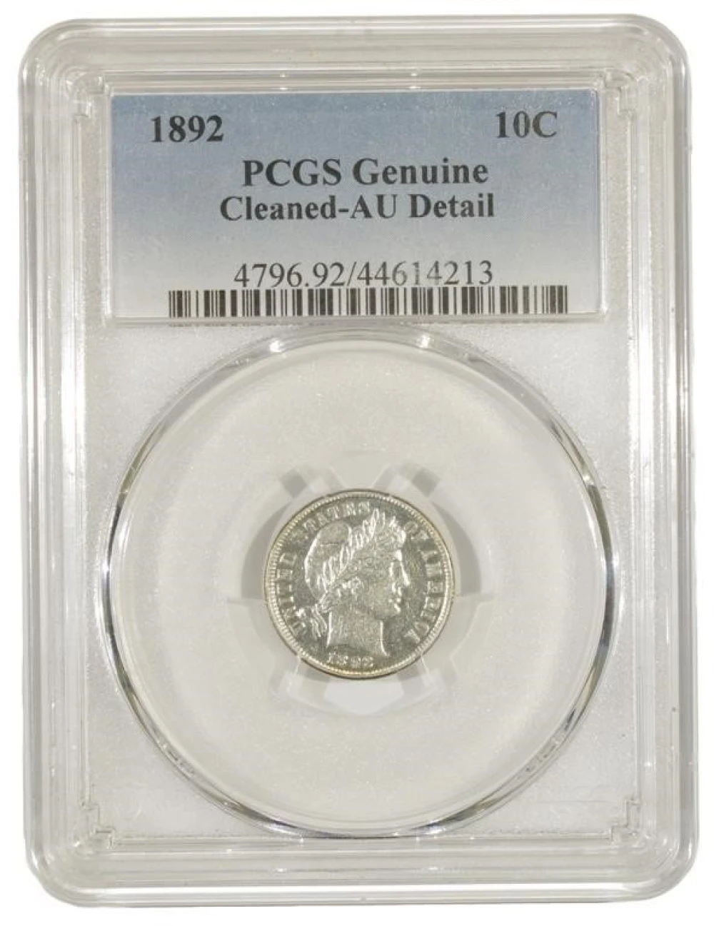 AU Details 1892 Dime