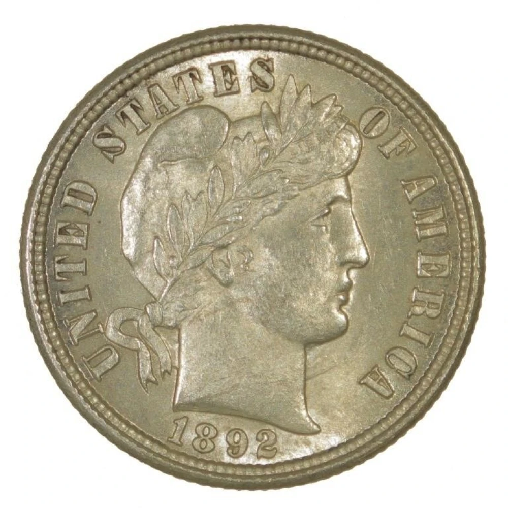 Mint State 1892 Barber Dime