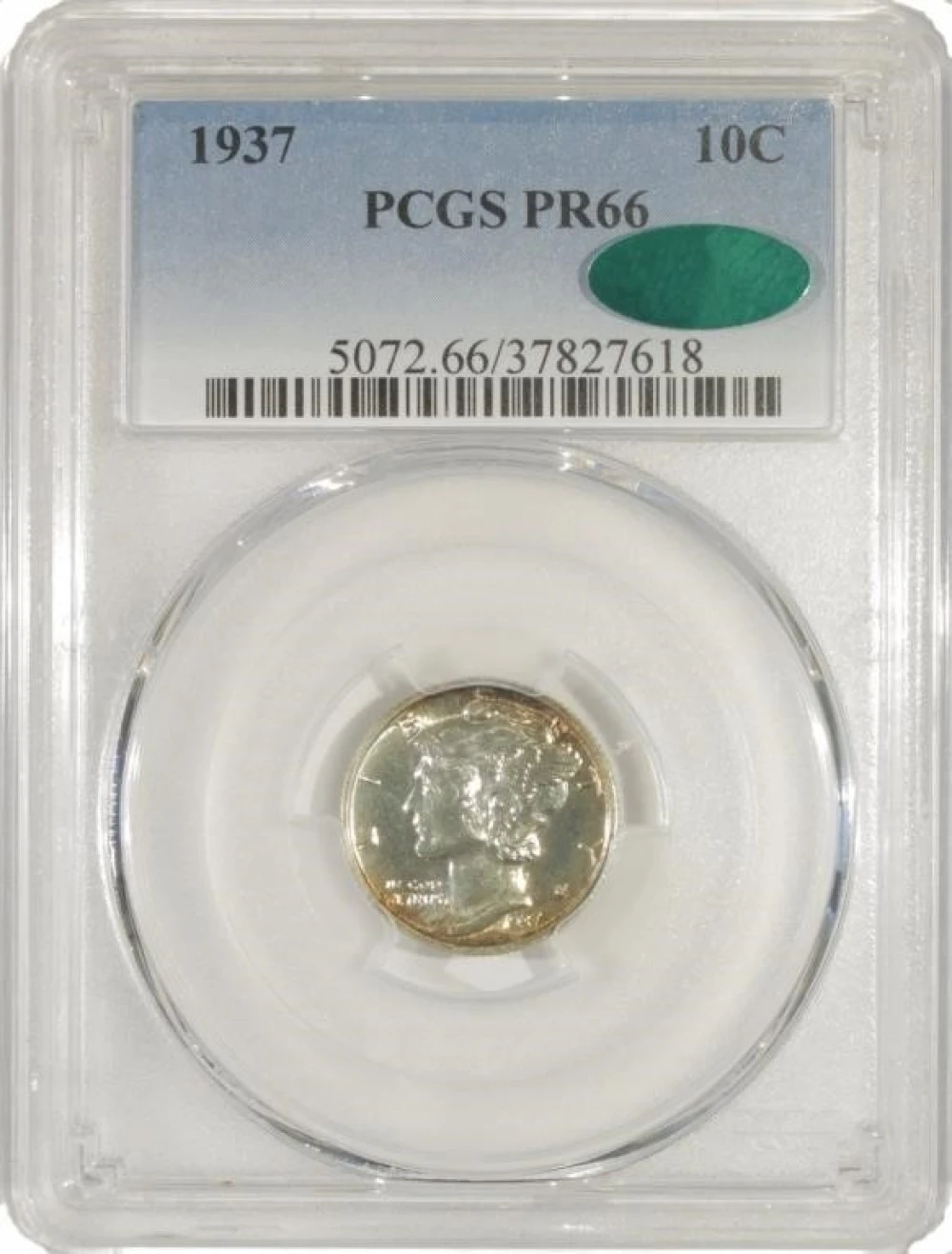 Excellent Gem 1937 Proof Mercury Dime