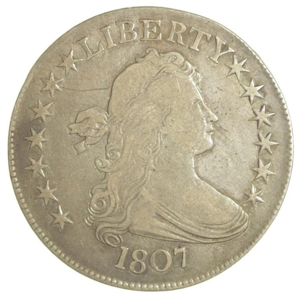 Choice VF 1807 Draped Bust Half Dollar