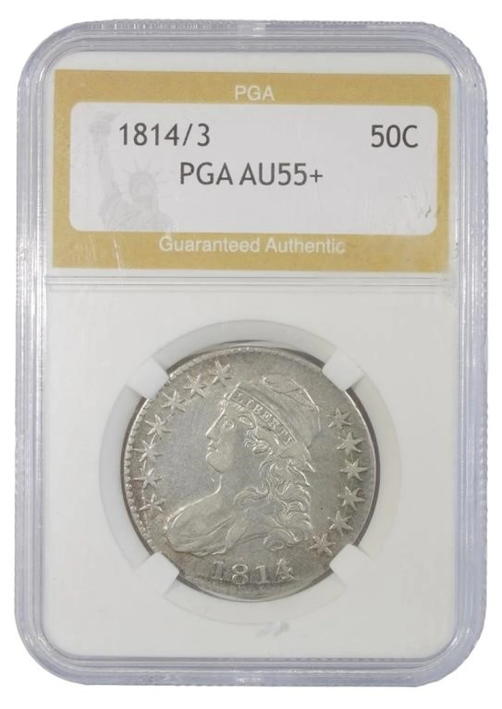 EF Details 1814/3 Half Dollar