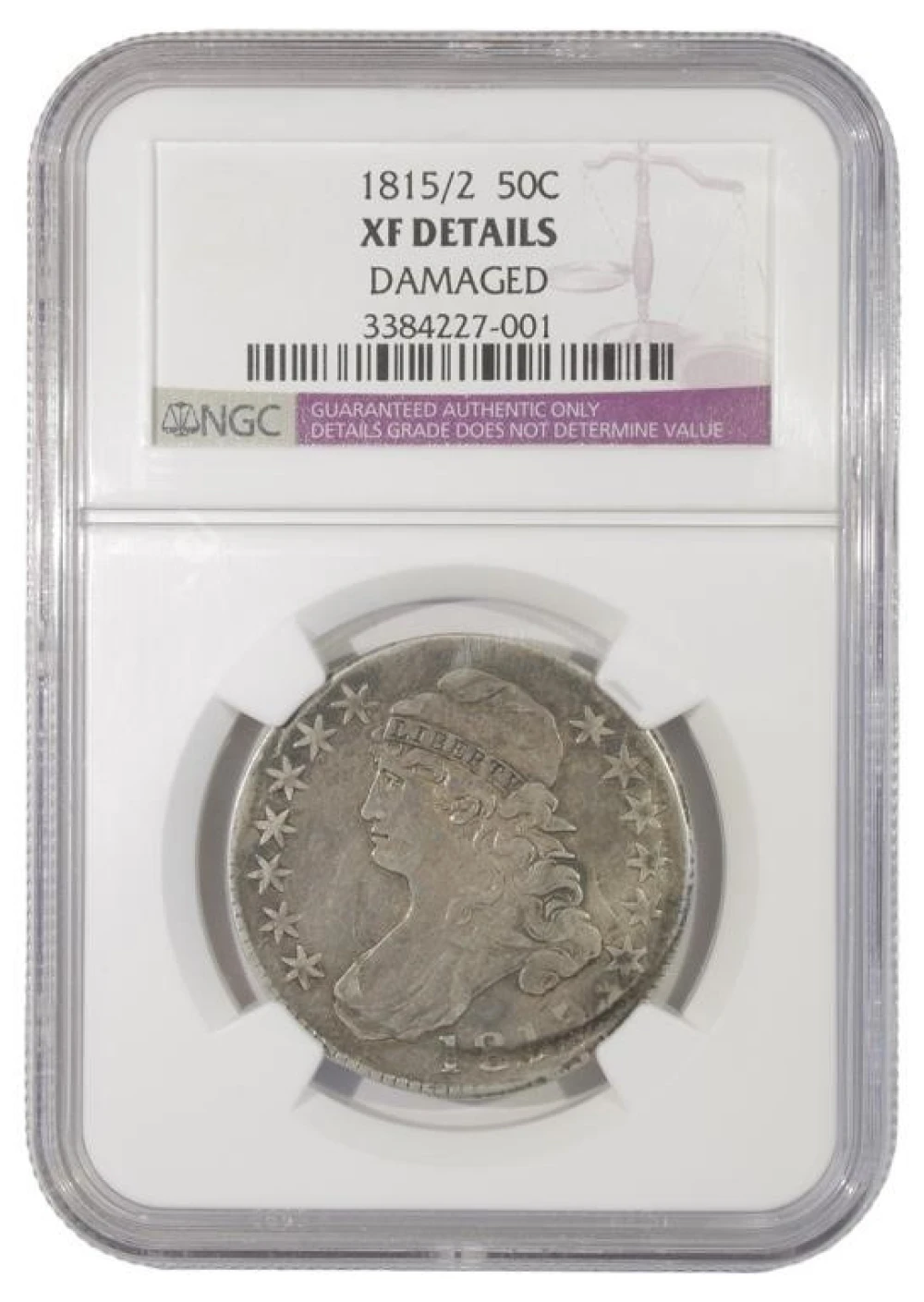 EF Details 1815/2 Half Dollar