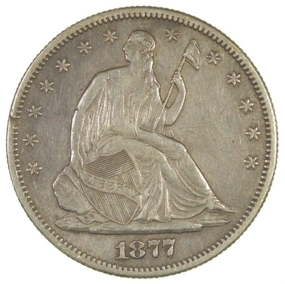 EF 1877-S Half Dollar