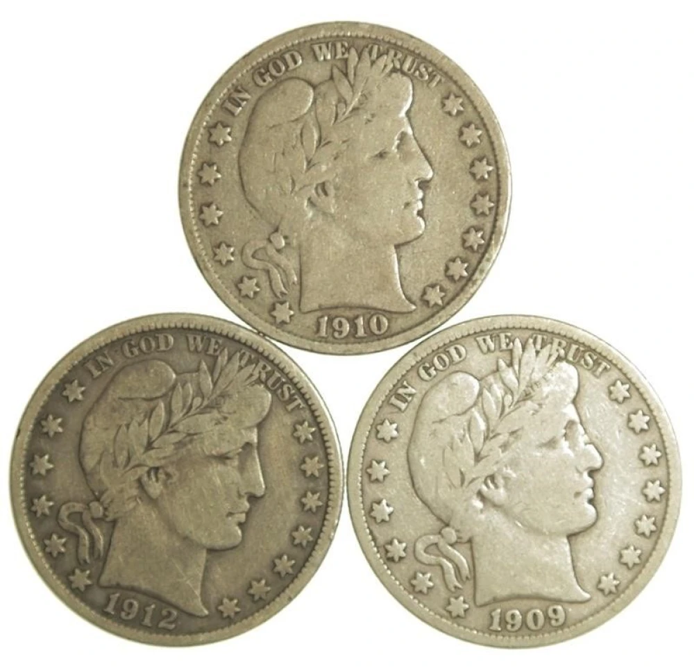 Barber Half Dollar Threesome