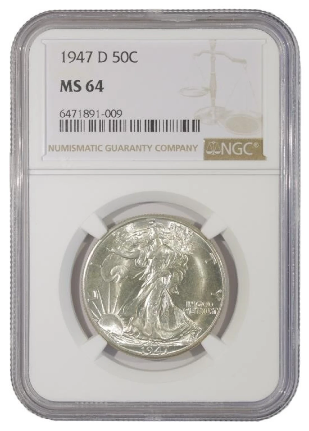 Very Choice Unc 1947-D Half Dollar