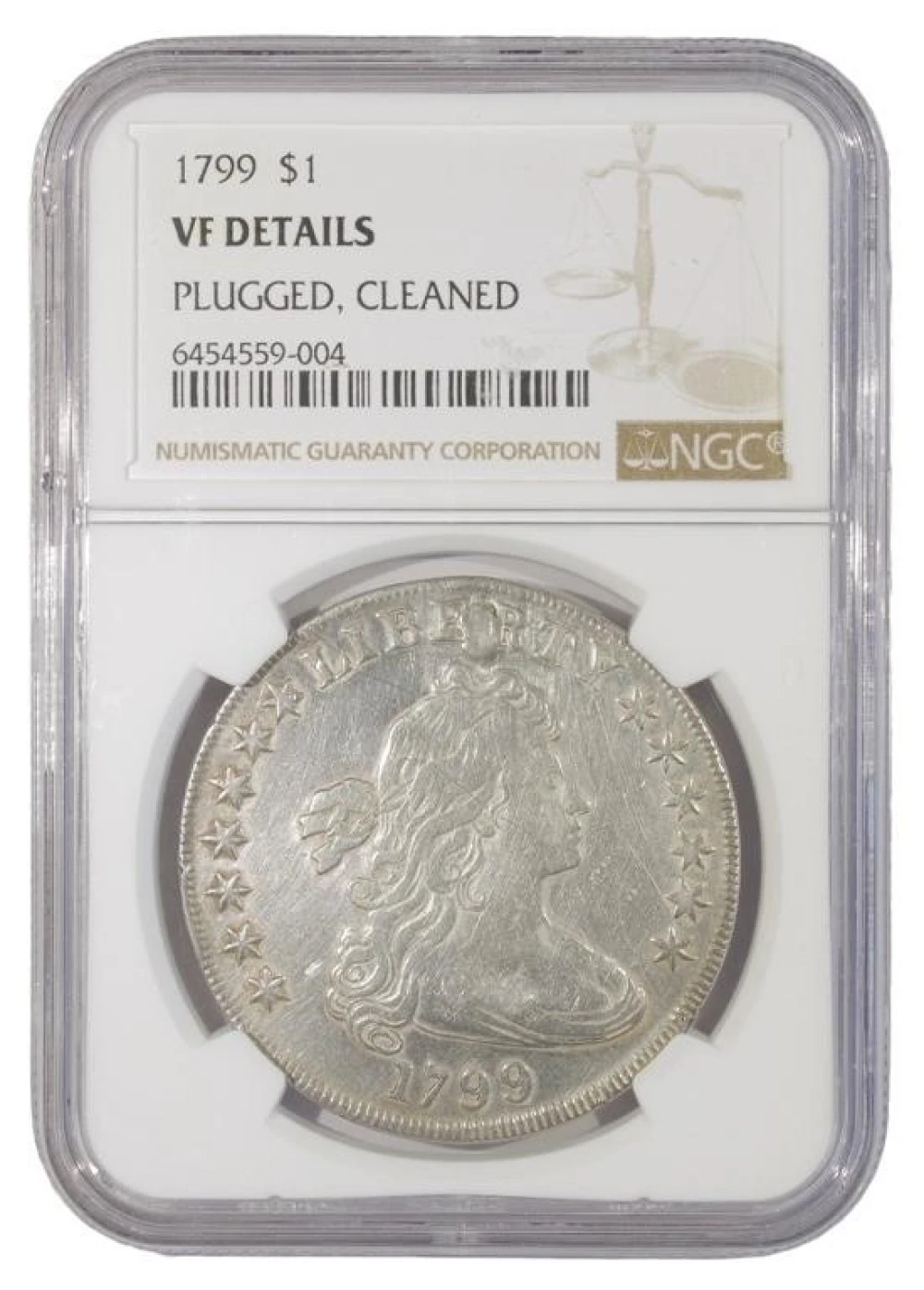 VF Details 1799 Draped Bust $1