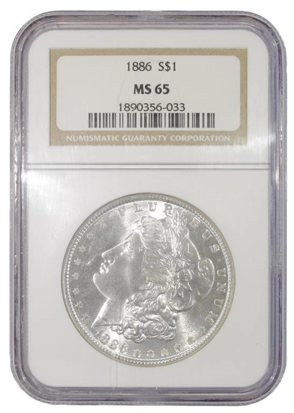 Gem Unc 1886 Morgan Dollar