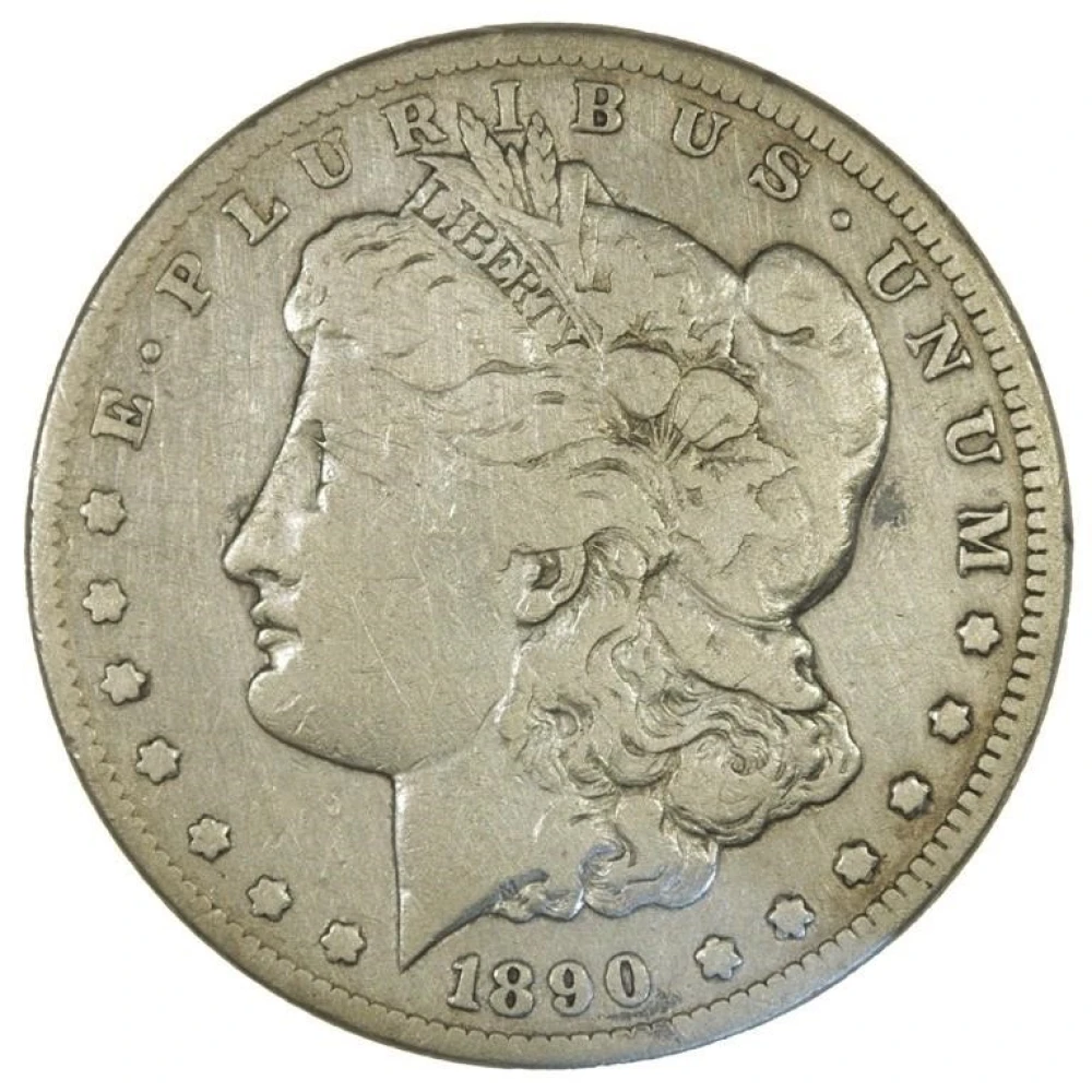 Fine 1890-CC Morgan Dollar