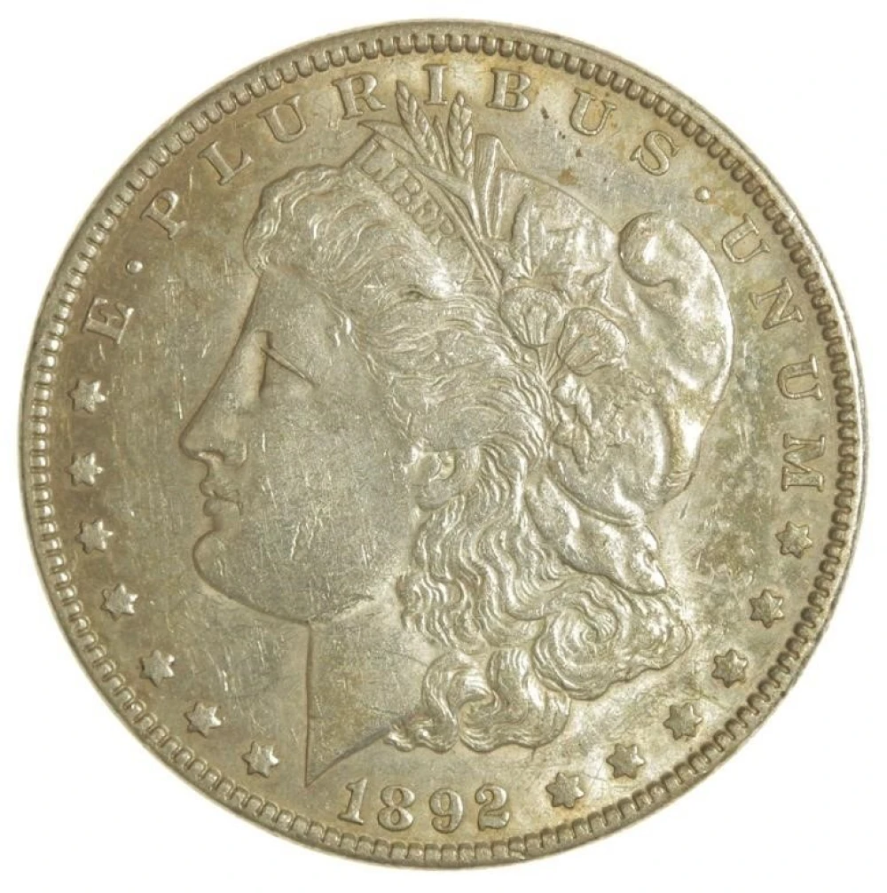 AU 1892 Morgan Dollar