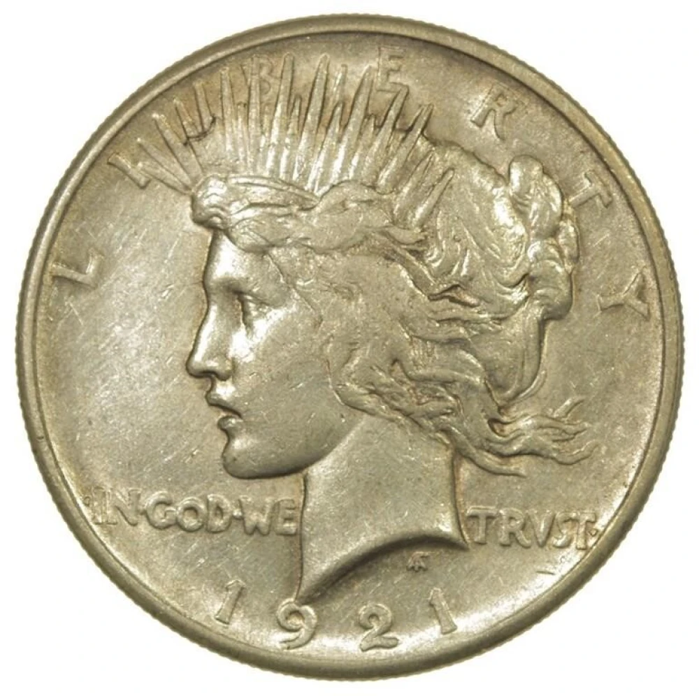 AU 1921 Peace Dollar