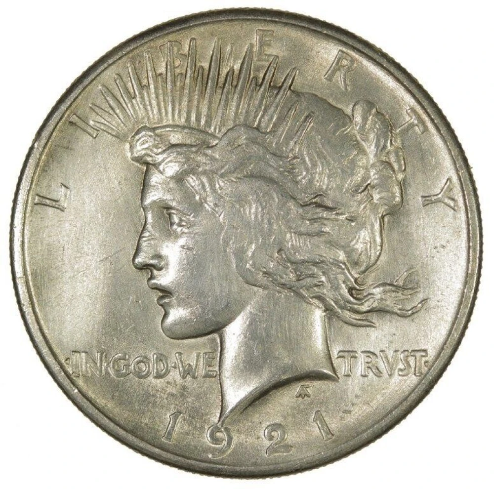 AU Details 1921 Peace Dollar