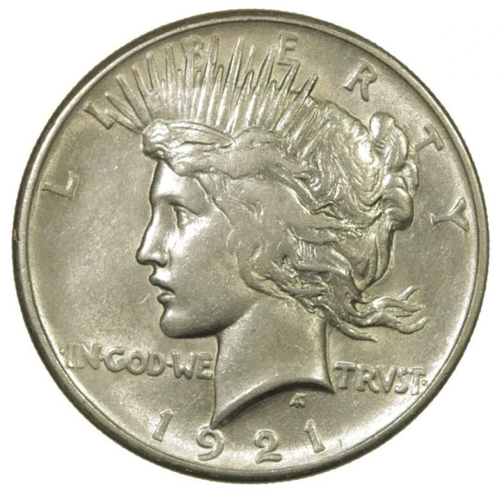 AU 1921 Peace Dollar