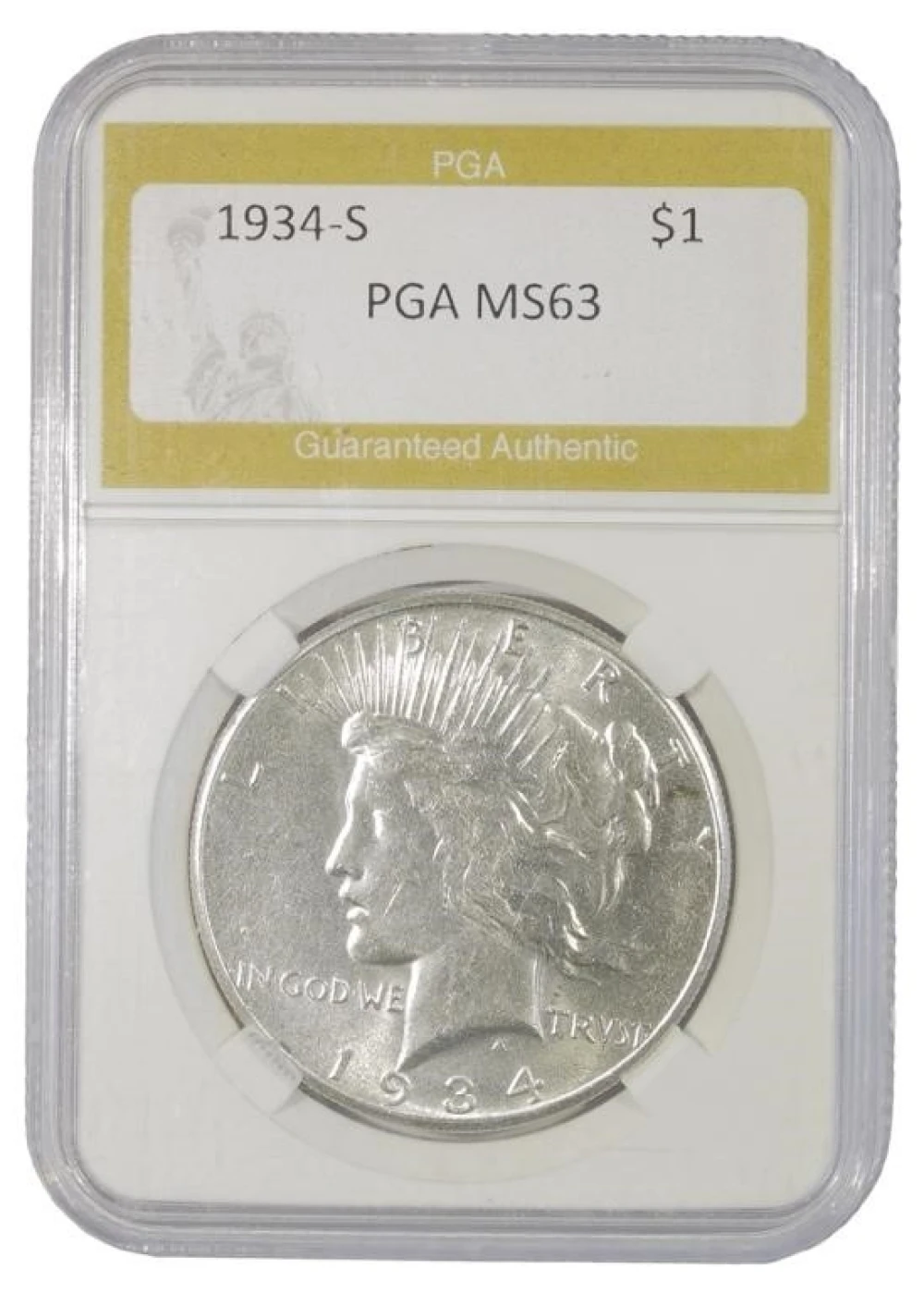 Unc 1934-S Peace $1