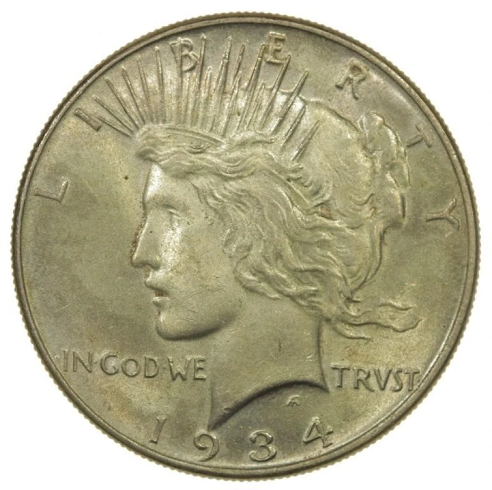 Unc 1934 Peace Dollar