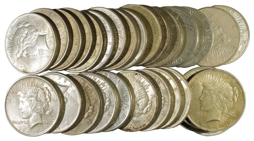 Hoard of Circulated Peace Dollars