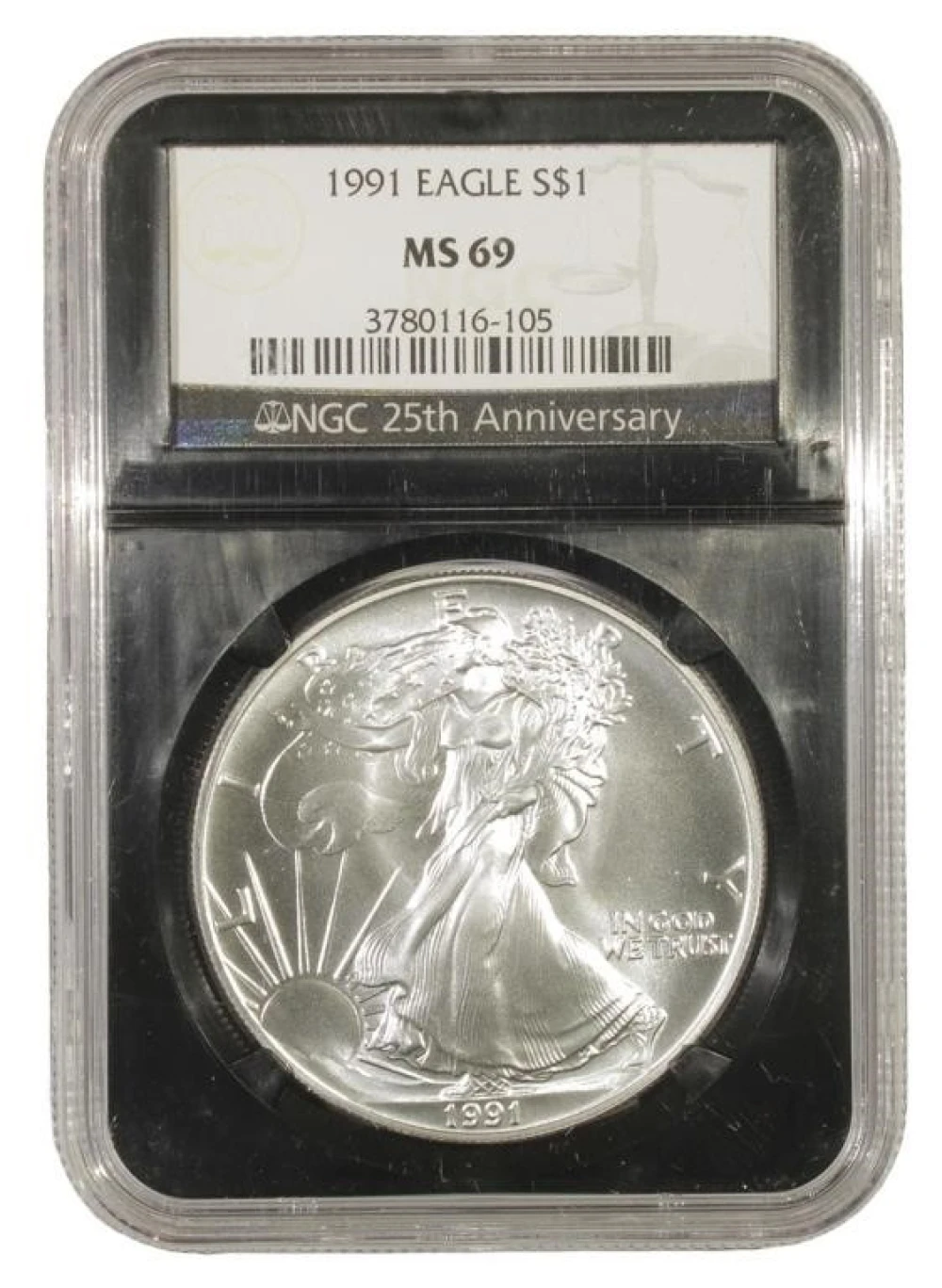 Splendid Gem 1991 Silver Eagle $1