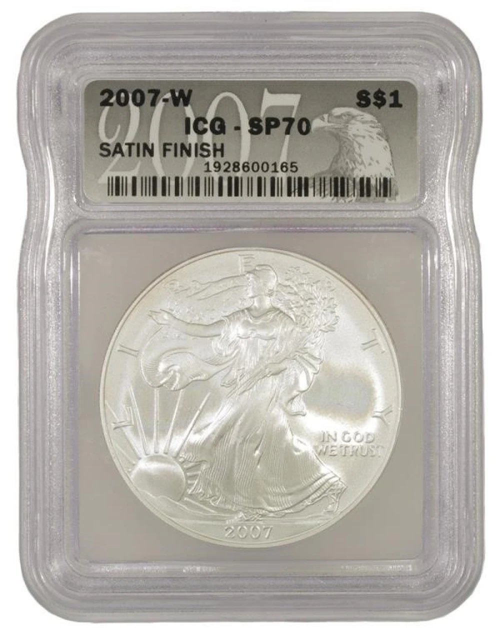 Another Perfect Specimen 2007-W Silver Eagle $1