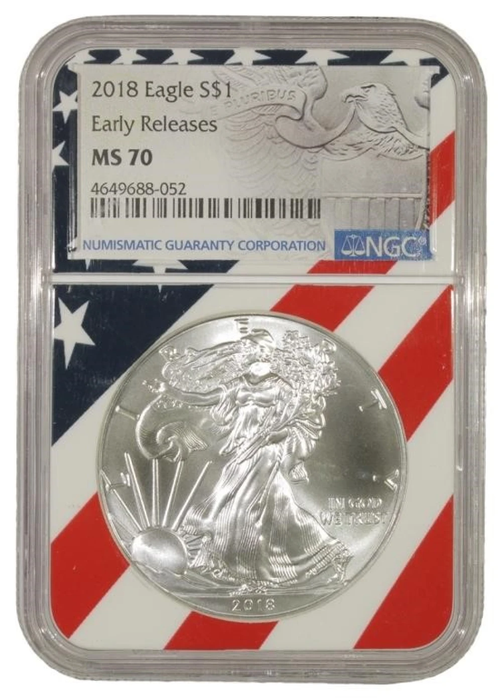 Perfect Unc 2018 Silver Eagle $1
