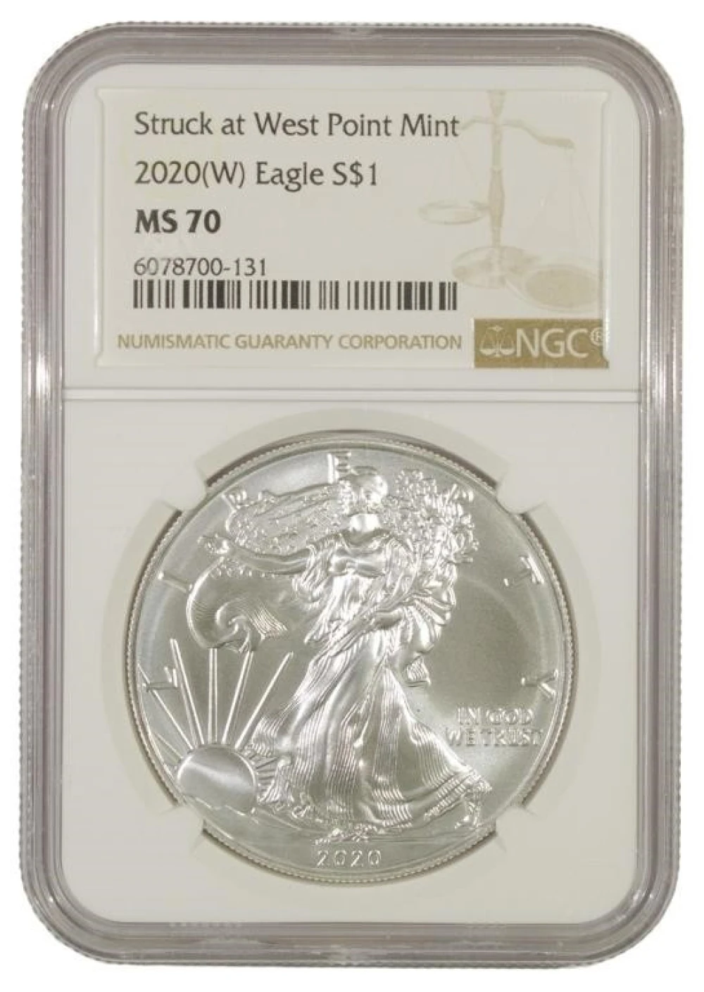 Perfect Uncirculated 2020 (W) Silver Eagle $1