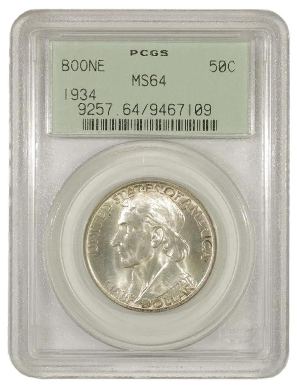 Very Choice Unc 1934 Boone Half Dollar