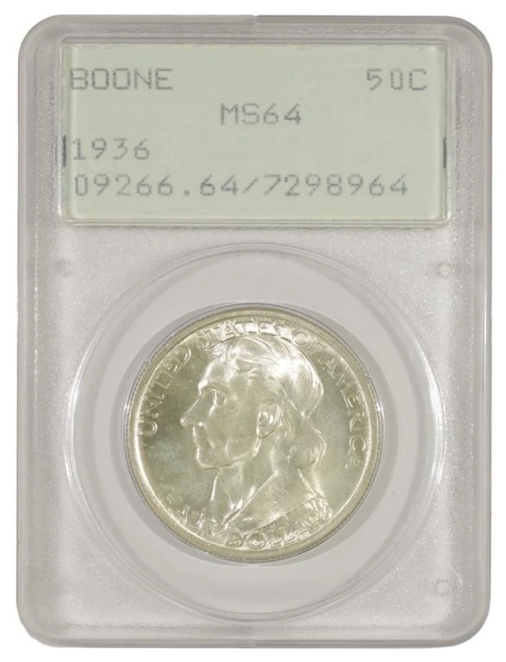 Very Choice Uncirculated 1936 Boone Half Dollar