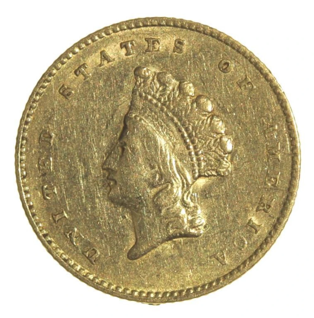 AU 1855 Gold Dollar