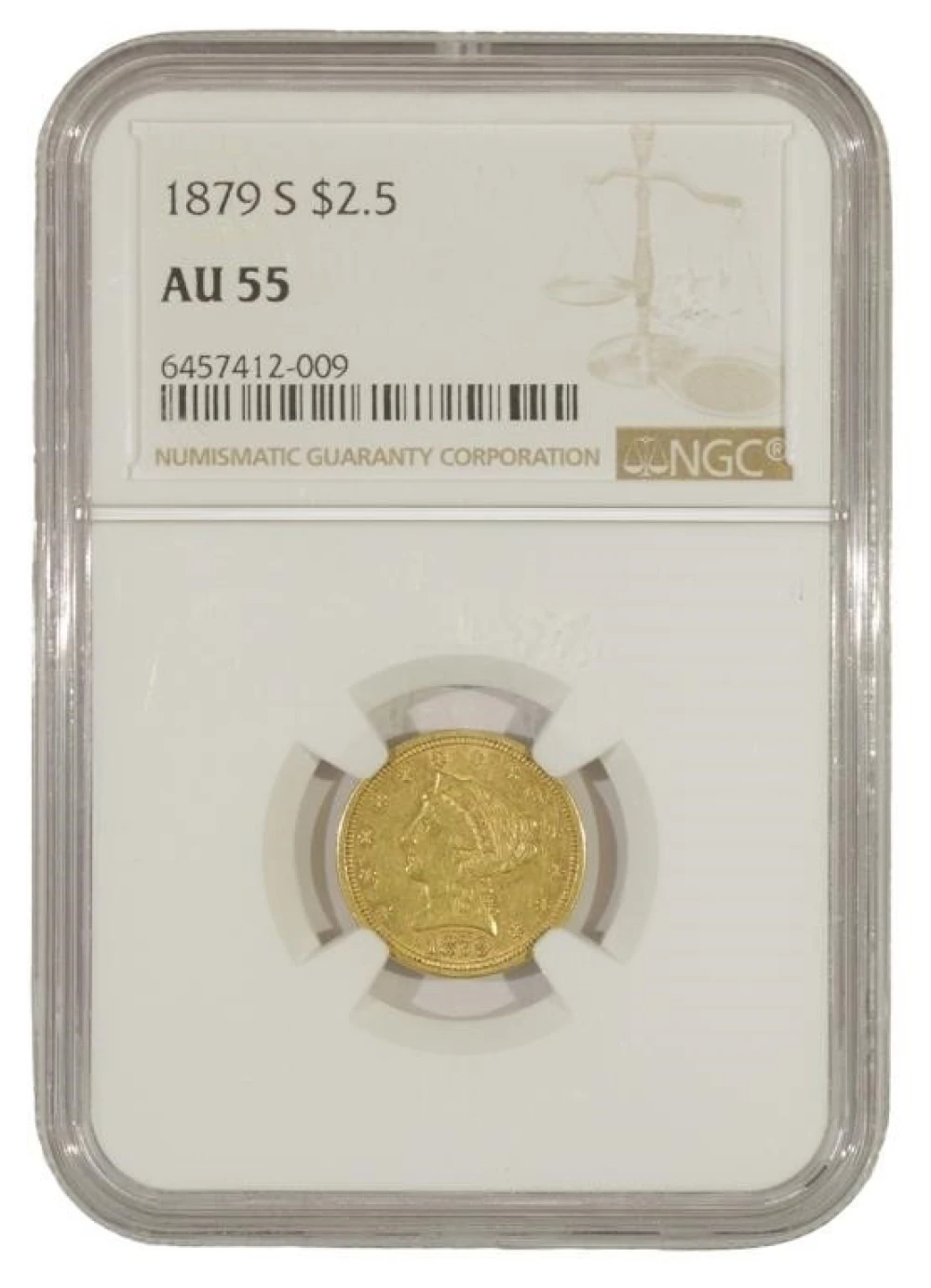 Choice AU 1879-S $2.50