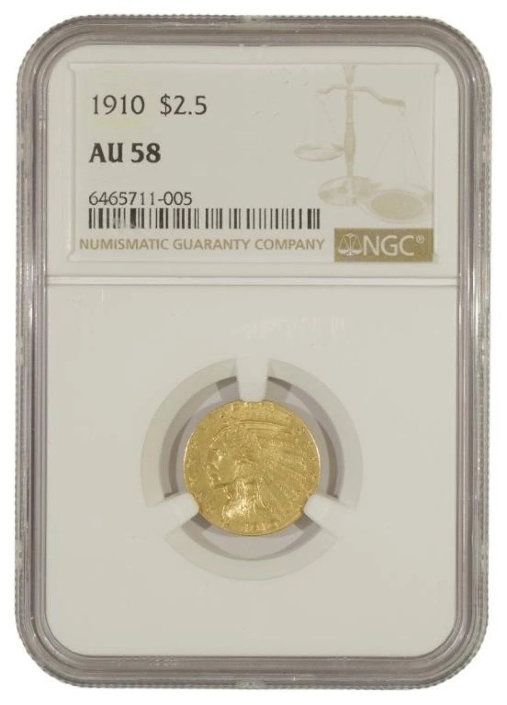 Very Choice AU 1910 Quarter Eagle