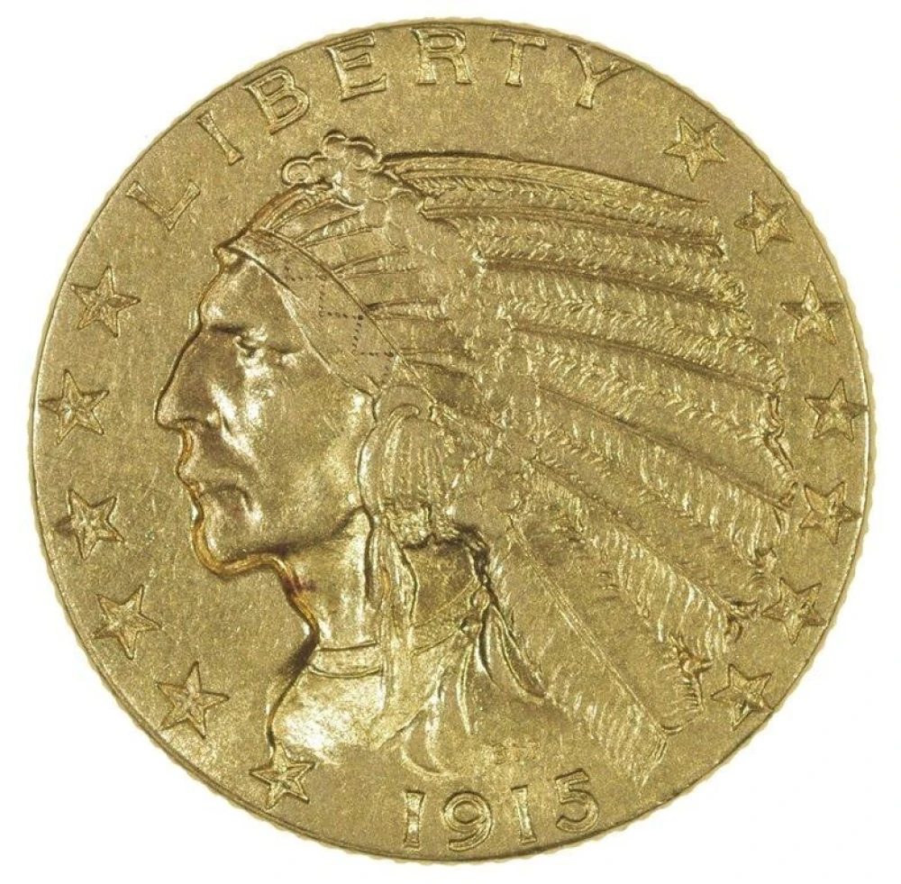 Borderline UNC 1915 Half Eagle