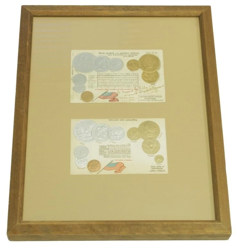 Framed Coin Post Cards