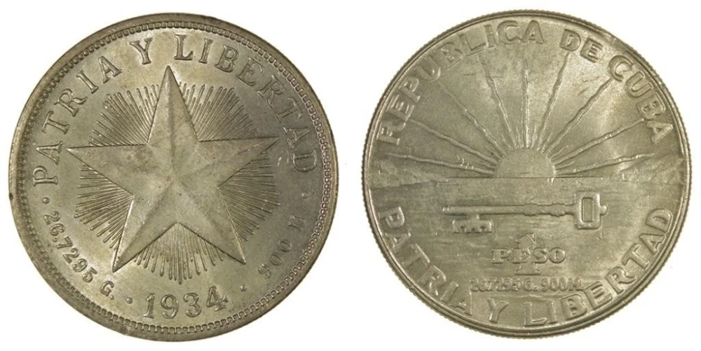 Cuba. Republic. Pair of Pesos
